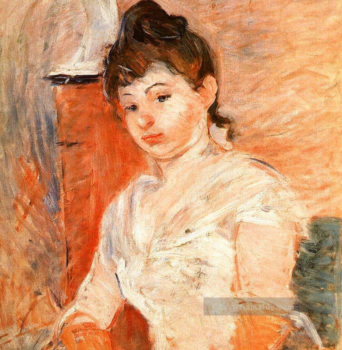 Jeune Fille en Blanc Berthe Morisot Ölgemälde